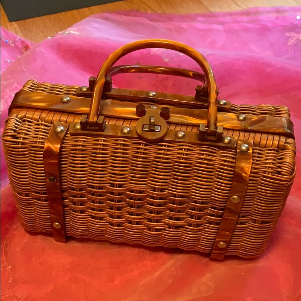 Vintage wicker purse